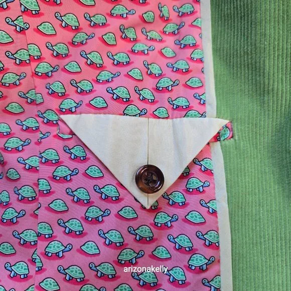 Vineyard Vines Corduroy Blazer Green With Pink Lining PRICE FIRM - Picture 3 of 11